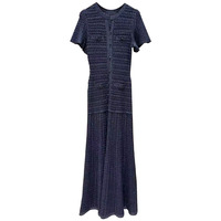 Nouvelle Robe Longue de Soirée Élégante Française 2026 pour Femme, Couleur Unie, Luxe, Respirante, Faite à la Main, Style Arabe Moyen-Orient