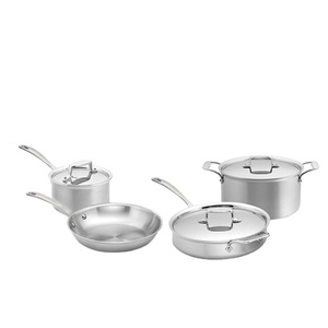 Bộ nồi chảo titan <span class=keywords><strong>5</strong></span> lớp với nắp bằng thép không gỉ dùng cho nấu ăn trong nhà bếp - Product Image 6