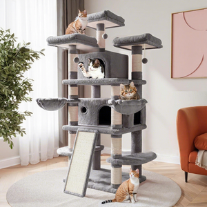 Árbol para Gatos de Madera de Alta Densidad de Lujo - <span class=keywords><strong>Torre</strong></span> Rascadora Moderna y Resistente para Interiores, Ideal para Múltiples Gatos - Montaje sin Herramientas - Product Image 3
