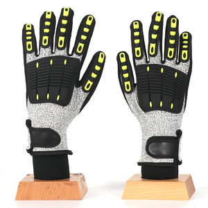 HPPE-guantes de trabajo mecánicos de fibra de vidrio, resistentes al corte, antigolpes, TPR, revestimiento de nitrilo, seguridad - Product Image 4