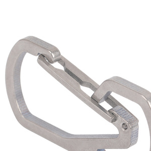 Titanium Alloy Carabiner Keychain <strong>Metal</strong> Quick Hanging Keychain Belt Buckle Portable Multifunctional <strong>EDC</strong> Tool for Tour Bag Use - Product Image 4