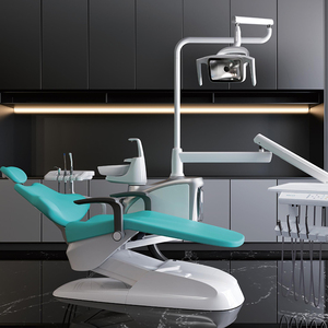 Sedia dentale elettrica prezzo competitivo con metallo resistente materiale plastico in acciaio include braccio articolato - Product Image 6