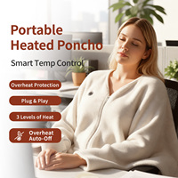 Poncho chauffant USB portable à arrêt automatique, couverture portable chauffante douce, châle chauffant pour utilisateurs en extérieur et en intérieur, commande en gros