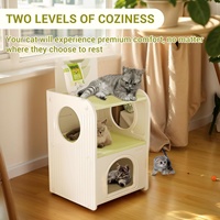 Claw Villa Factory Niche pour chat en plastique massif, luxe moderne, toutes saisons, petite niche pour chien, extérieur, imperméable, pour chats et chiens errants