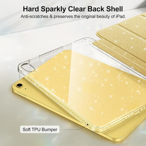 เคสแท็บเล็ตหนังกลิตเตอร์แบบพับได้พร้อมแม่เหล็กสำหรับ iPad 10 Air 7 8 9 Gen 6 10 เคสใสสำหรับ iPhone 9 A16 11 Pro ขนาด 11 นิ้ว - Product Image 5