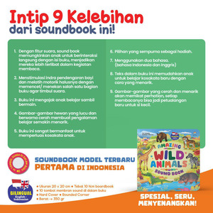 Tableau électronique imprimé personnalisé <span class=keywords><strong>Livre</strong></span> de son <span class=keywords><strong>Livre</strong></span> sonore Amazing <span class=keywords><strong>Wild</strong></span> Animals Sound Book - Product Image 3