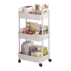 Chariot de rangement mince en plastique moderne et coloré pour <span class=keywords><strong>cuisine</strong></span>, étagère de rangement pour <span class=keywords><strong>cuisine</strong></span>, vente en gros - Product Image 1