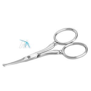 Ciseaux de manucure professionnels en acier inoxydable avec lame incurvée tranchante pour les soins des ongles, des cuticules et des sourcils - Product Image 1