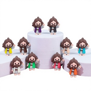 Figurines religieuses de Pâques en PVC écologiques en gros, petites sculptures amusantes, mini-jésus, figurines d'action, petits jouets pour enfants - Product Image 1