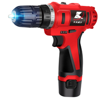 KAFUWELL P3068A Perceuse sans fil rechargeable 12V à batterie lithium-ion, visseuse électrique 3/8" Dr 25NM pour bricolage (lot de 15 pièces)