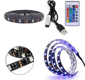 1M <span class=keywords><strong>2M</strong></span> 5M 5050 Wasserdichter IP20 IP65 USB 5V Flexibler <span class=keywords><strong>LED</strong></span>-Streifen RGB Hintergrundbeleuchtung TV-Licht Smart - Product Image 6