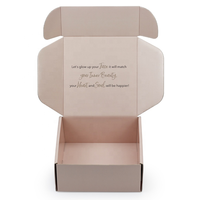 Boîte d'expédition pliable en carton ondulé avec impression de logo personnalisée écologique, boîte cadeau en papier recyclé pour vêtements et cosmétiques