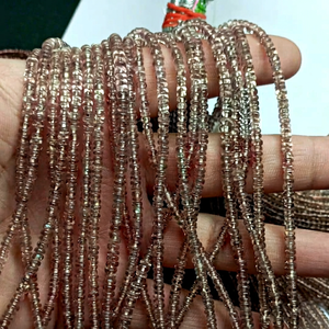 Perles Rondelles Lisses en Grenat Naturel de Malaisie, Taille 3mm à 4mm, Bijoux Faits Main de Haute Qualité pour Elle, Certifiées par un Certificat Tierce Partie - Product Image 1