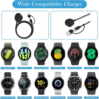 Câble de charge magnétique USB C/A 2 en 1 pour Samsung Galaxy 8/8 Classic /7/6/6 Classic Smartwatch