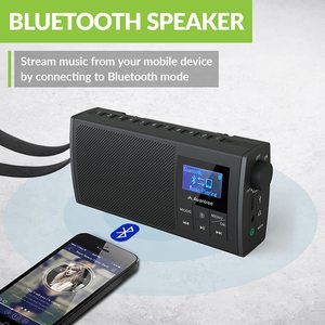 Vofull Radio portable AM <span class=keywords><strong>FM</strong></span> Radio Double Stéréo Compatible Rechargeable Petite Radio - Product Image 2