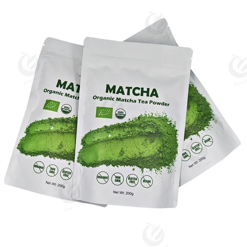 مسحوق ماتشا باللون الأخضر مخصص للمناسبات التزرقاسية يُباع بالجملة بكميات كبيرة