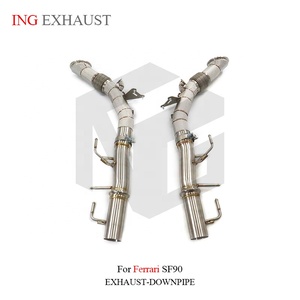 ING <span class=keywords><strong>Scarico</strong></span> Dritto Catback in Acciaio Inox per Ferrari SF90 con Scudo Termico, <span class=keywords><strong>Tubo</strong></span> ad Alto Flusso e Alte Prestazioni - Product Image 5