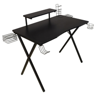Meilleur bureau de jeu pour ordinateur avec surface en fibre de carbone, chaise de jeu avec table pour PC, noir