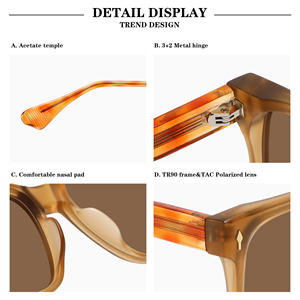 2024 recién llegados TR90 gafas de sol marco cuadrado diseñador de alta calidad gafas de sol ópticas moda elegante gafas de sol de lujo - Product Image 5