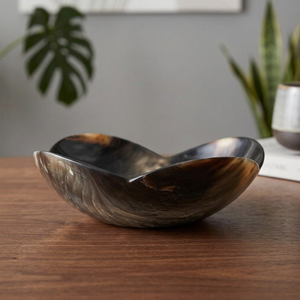 B S International Handcrafts Bol de service en corne de buffle polie, écologique, sûr pour les aliments, style Art moderne et vintage, pour la rentrée scolaire, économique - Product Image 1