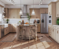 Meubles de cuisine modernes en chêne blanc sur mesure avec évier, crédence, robinet et charnières – Conception modulaire, écologique, prêt à assembler