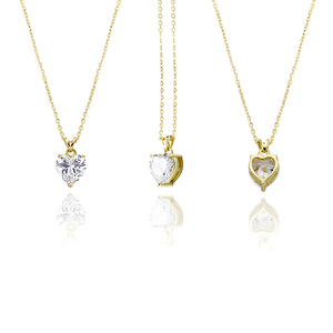 <span class=keywords><strong>Pendentif</strong></span> Cœur en <span class=keywords><strong>Argent</strong></span> S925 Anti-ternissement, Testeur de Diamant Moissanite, Couleur D VVS1 1-2ct - Vente en Gros - Product Image 4
