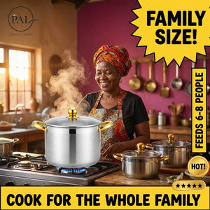 Luxury Modern 10-Piece Lightweight Stainless Steel Sauce Pot Set with <strong>Gold</strong> Handle Glass Lid (16-24cm) Induction/Gas Wedding Gift - Product Image 5