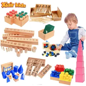 Xiair बच्चे लकड़ी मोंटेसरी शैक्षिक खिलौना बच्चों लकड़ी मोंटेसरी सामग्री पूर्ण सेट Juguetes मोंटेसरी खिलौने गणित सामग्री