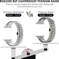 Ultra Luxury Herren Business Uhr Armband New Titanium Alloy Link Atmungsaktiv 49mm 45mm 44mm 42mm Metall Armband