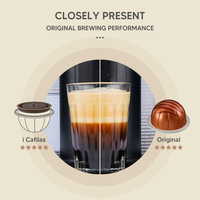 Filter kapsul kopi asli sekali pakai Nes Vertuo penutup/penutup silikon dapat digunakan kembali pod layanan OEM Blue coast