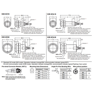 E2E-X10C130 c230b1d30b230b1t30c330b3d30-M1-m1tj Công tắc cảm biến tiệm cận cảm ứng 0.3m M30 10mm 3 dây PNP NPN - Product Image 5