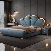 2026 Gepolstertes Einzel-, Doppel- und Kingsize-Etagenbett mit Stauraum, weiches Schlafzimmermöbel-Design aus Leder