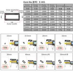 <span class=keywords><strong>KJM</strong></span> OEM Boucle d'anneau carrée en plastique recyclé rectangulaire de 1 pouce pour sac à dos de randonnée - Product Image 2