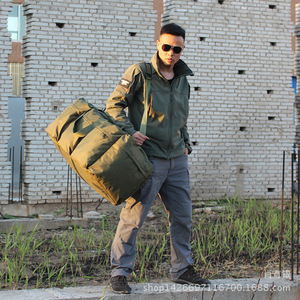 Bolso de transporte frontal, bolso de viaje de barril grande, correa de hombro Weekender, bolso de lona para acampar a cuadros - Product Image 5