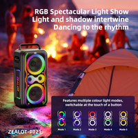 Altavoz Karaoke Inalámbrico para Exteriores Zealot Original PT21M 200W, Portátil, con Luz RGB, Batería de 48000mAh, Altavoz BT para Computadora