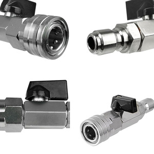 Laveuse à haute pression Machine à laver de voiture <span class=keywords><strong>tuyau</strong></span> de pistolet à eau en acier inoxydable 1/4 et 3/8 raccords de commutation de soupape mâle/femelle - Product Image 5