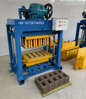Machines manuelles de fabrication de briques autobloquantes, petite machine à fabriquer des blocs QT4-40 à vendre au Zimbabwe