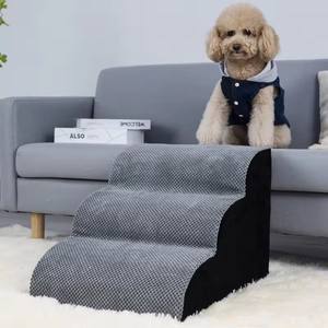 Samts chaum Material Haustier Hunde treppe Multi-Höhe Komfortable Langlebige Sofa leiter 2/3/4 Schichten Mehr farben für Katzen - Product Image 6