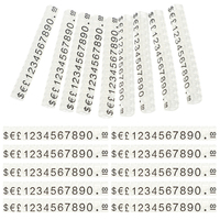 Cube de prix en plastique Yinliang modèle 5-53-1, base noire, texte blanc, pour présentoirs de bijoux, porte-étiquettes de prix pour magasins et présentoirs de portefeuilles