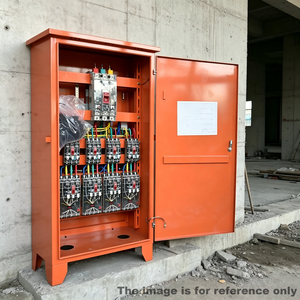 Caja de Distribución Metálica Naranja de Alta Resistencia para Alimentación Temporal en Obras, IP65 Resistente a la Intemperie con Caja de Seguridad con Cerradura - Product Image 5