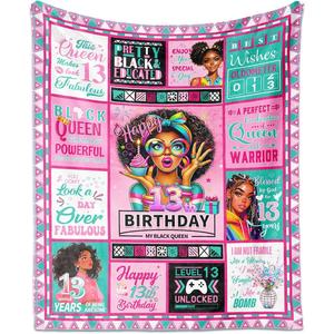 Assorted Print Birthday Floral Flannel <b>Blanket</b> Throw <b>Blanket</b> Nap <b>Blanket</b> Cozy Warm <b>Super</b> <b>Soft</b> for Winter Warmth Custom Print - Product Image 2