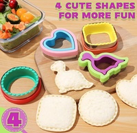 Outils et accessoires de pâtisserie, 48 pièces, emporte-pièces et emporte-formes pour sandwichs pour le déjeuner des enfants, emporte-pièces en forme de fruits et de biscuits