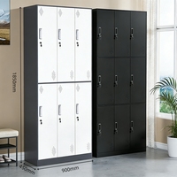Casier à vêtements professionnel personnalisé OEM pour salle de sport, bureau, casier à chaussures à 6 portes, vestiaire, casiers de dressing