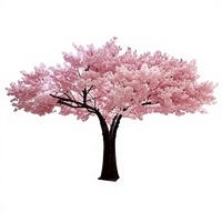 Arbre artificiel de cerisier en fleurs 200 cm en plastique renforcé de fibre de verre pour intérieur/extérieur, idéal pour mariages, hôtels, films et télévision, effet bionique
