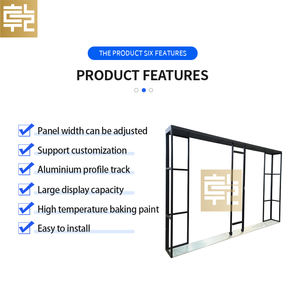 대형 포맷의 타일 및 슬래브 샘플용 중량 조절 가능한 슬라이딩 디스플레이 랙 - Product Image 3