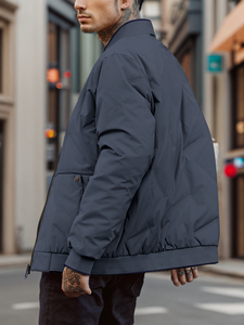 Giacca calda da <span class=keywords><strong>uomo</strong></span> giacca Bomber Full Zip <span class=keywords><strong>uomo</strong></span> autunno inverno Outwear antivento giacche imbottite spesse giacche imbottite calde - Product Image 6