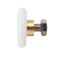Roulette de rechange moderne pour porte de douche d'usine, pour portes de salle de bain en verre, en nylon PA66, construction en laiton, faible bruit