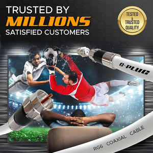 <span class=keywords><strong>Cable</strong></span> <span class=keywords><strong>coaxial</strong></span> RG6 <span class=keywords><strong>Cable</strong></span> <span class=keywords><strong>coaxial</strong></span>, macho F chapado en oro Nylon-Trenzado TV digital Antena AV con adaptador macho <span class=keywords><strong>a</strong></span> hembra en ángulo - Product Image 5