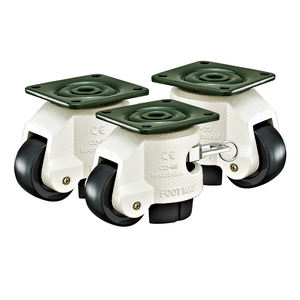 60F Industrial Nylon Footmaster Rodízio Rodas Com Alça Altura Ajustável Rodízios Leverling Rodas - Product Image 6