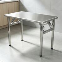 Table à manger rectangulaire pliante moderne en acier inoxydable, imperméable et durable pour la maison, les mariages, les conférences et les événements
